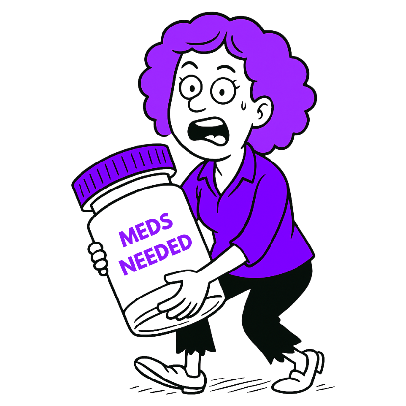MEDS NEEDED - AVAILABLE AS A FUNNY MUG OR TUMBLER
