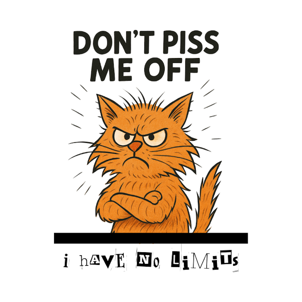 DON'T PISS ME OFF - I HAVE NO LIMITS - AVAILABLE AS A FUNNY MUG OR TUMBLER