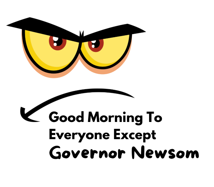 Good Morning To Everyone Except Governor Newsom - AVAILABLE AS A FUNNY MUG