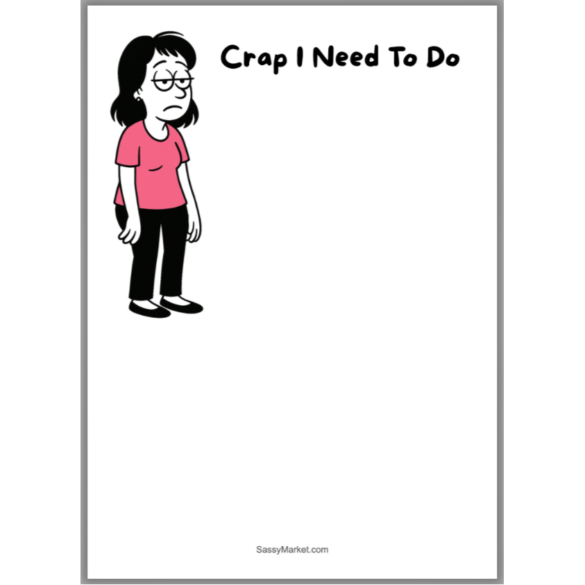 CRAP I NEED TO DO - FUNNY NOTEPAD